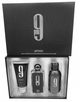 Afnan 9 PM EDP 100 ml + SG 150 ml + Deo 150 ml Унисекс