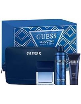 Guess Seductive Homme Blue EDT 100 ml + SG 100 ml + Deo 236 ml + Pouch за мъже