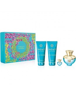 Versace Pour Femme Dylan Turquoise EDT 100 ml + EDT 5 ml + 100 ml BL + 100 ml SG  за жени